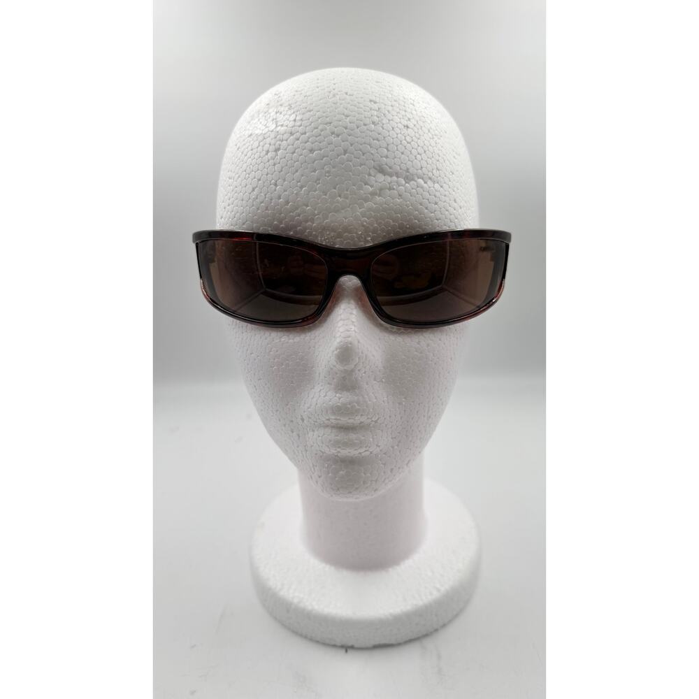 Womens Rhinestone Anti-glare Polarized Chic Narrow Sunglasses Tortoise Brown